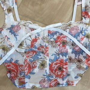 Sheer Floral Corset top